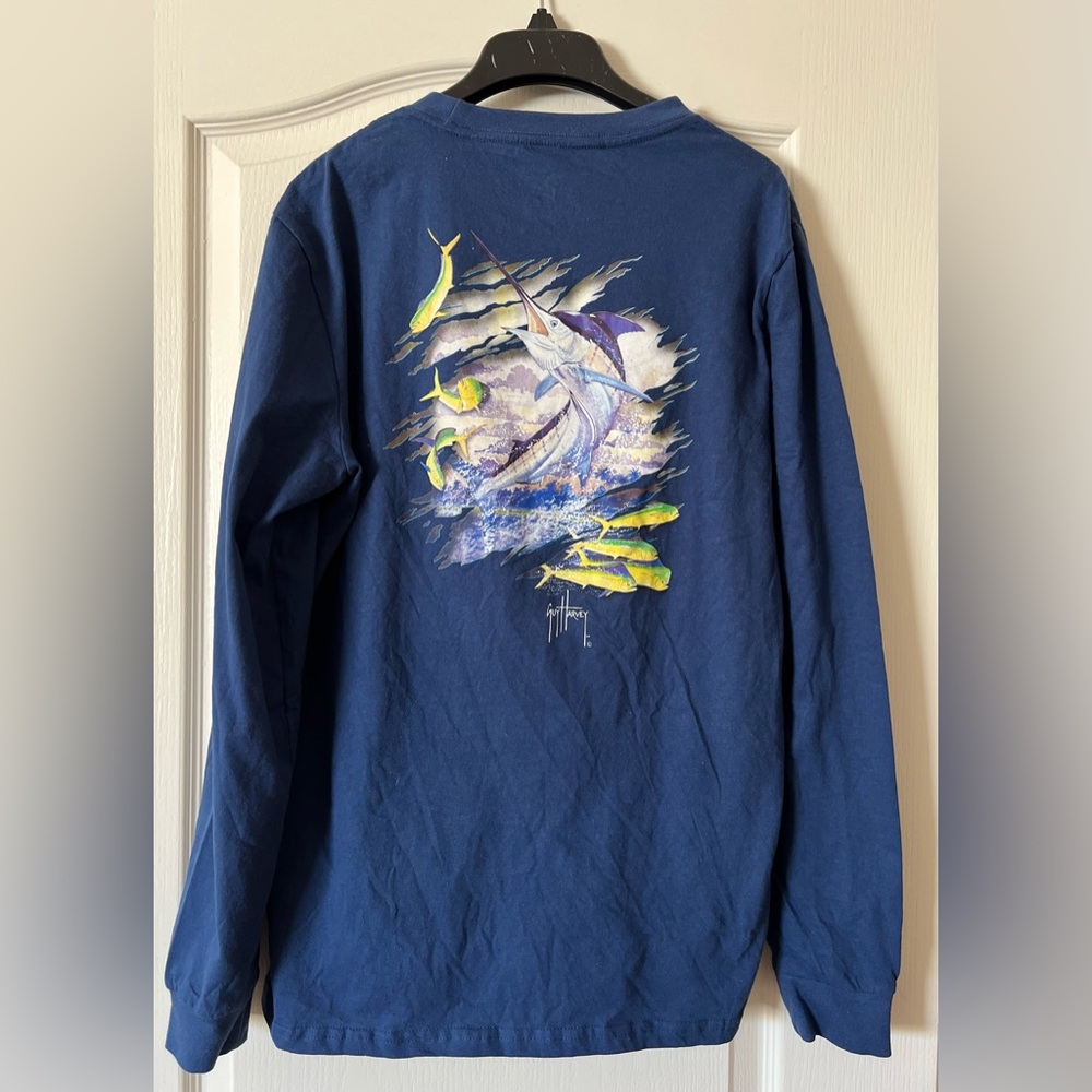 New Guy Harvey Men’s Offshore Fish Collection Long Sleeve T-Shirt Medium